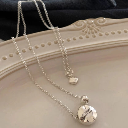 925 Sterling Silver Star Smile Dimple Pendant Necklace for Women