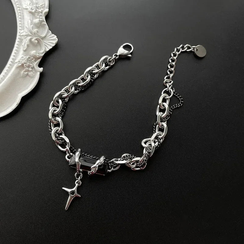 Gothic Star-Link Stainless Steel Bracelet