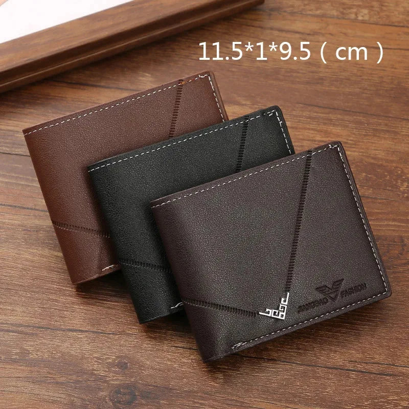 RFID Blocking Bifold Men's Wallet | Slim PU Leather Front Pocket Card Holder & Money Clip