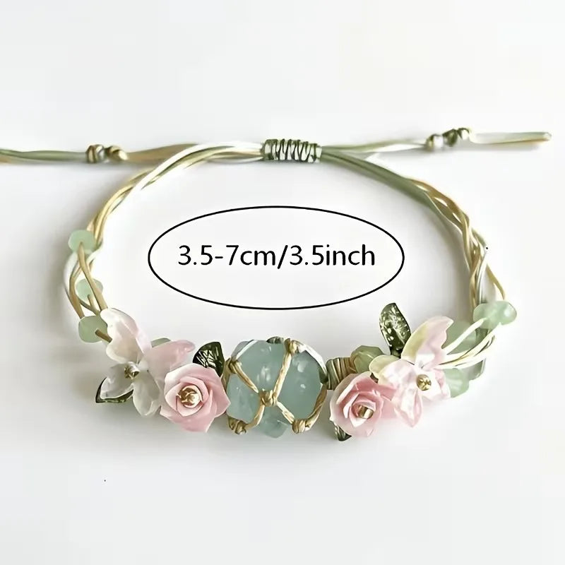 Bohemian Purple Quartz Macrame Wrap Bracelet for Women
