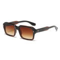 Men's Retro Rectangle Plastic-Frame Sunglasses