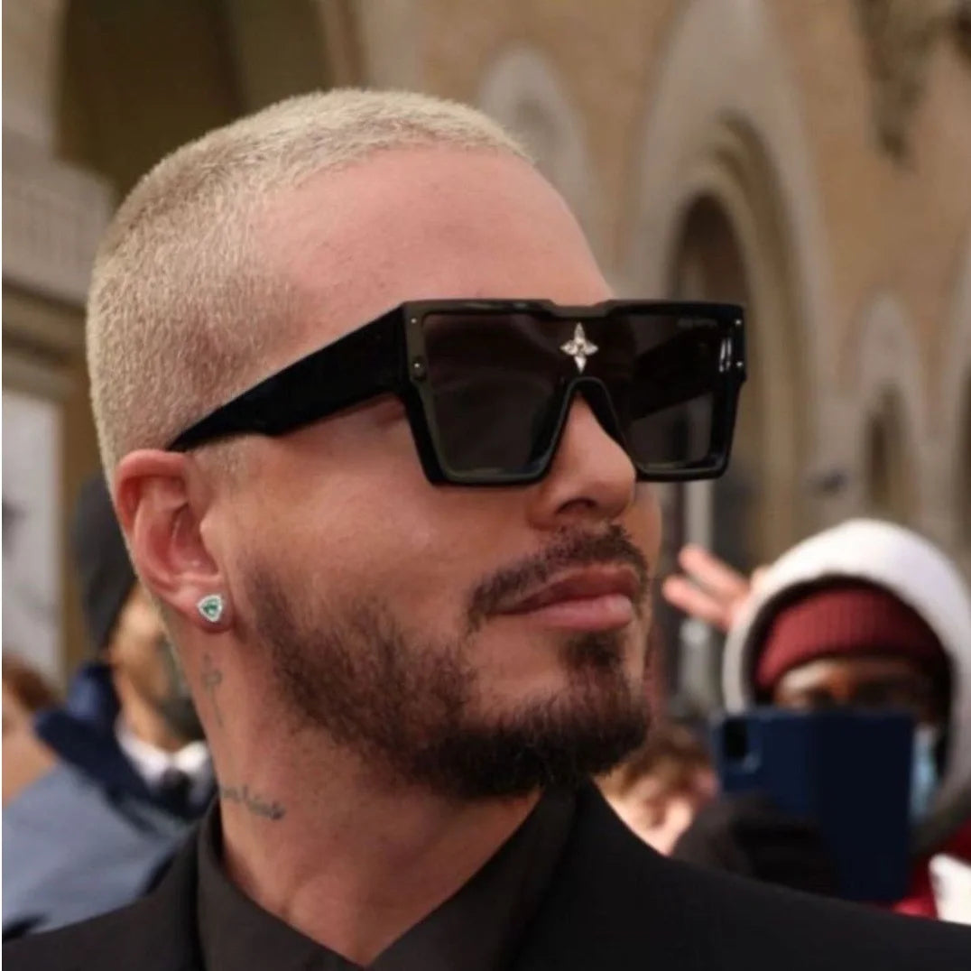 Men's Rectangle Alloy-Frame Fashion Sunglasses