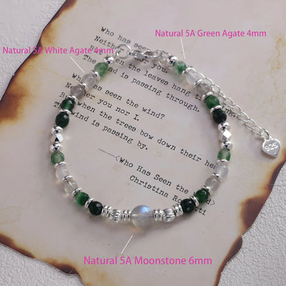 925 Sterling Silver Butterfly Bead String Bracelet for Women
