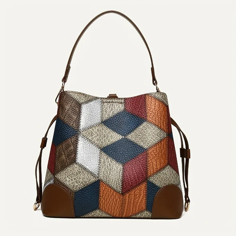 Vintage Bucket Crossbody Bag for Women