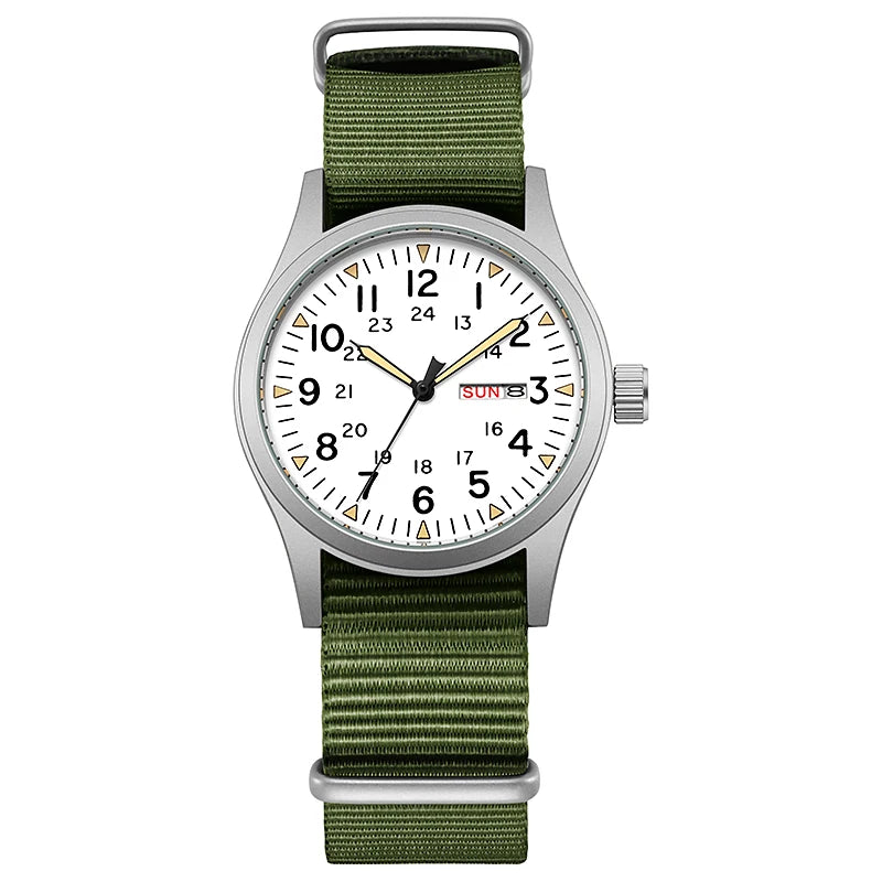 38mm Quartz Field Watch with Nylon Strap