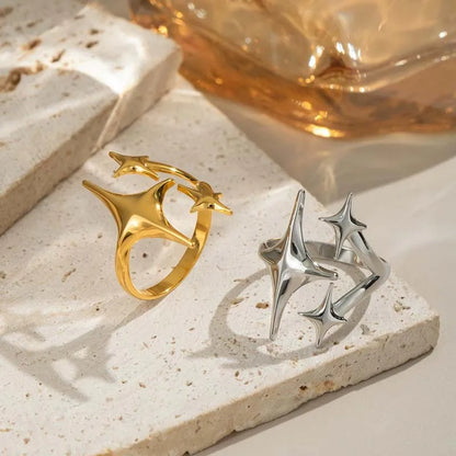 Stainless Steel Star Minimalist Ring for Women and Men