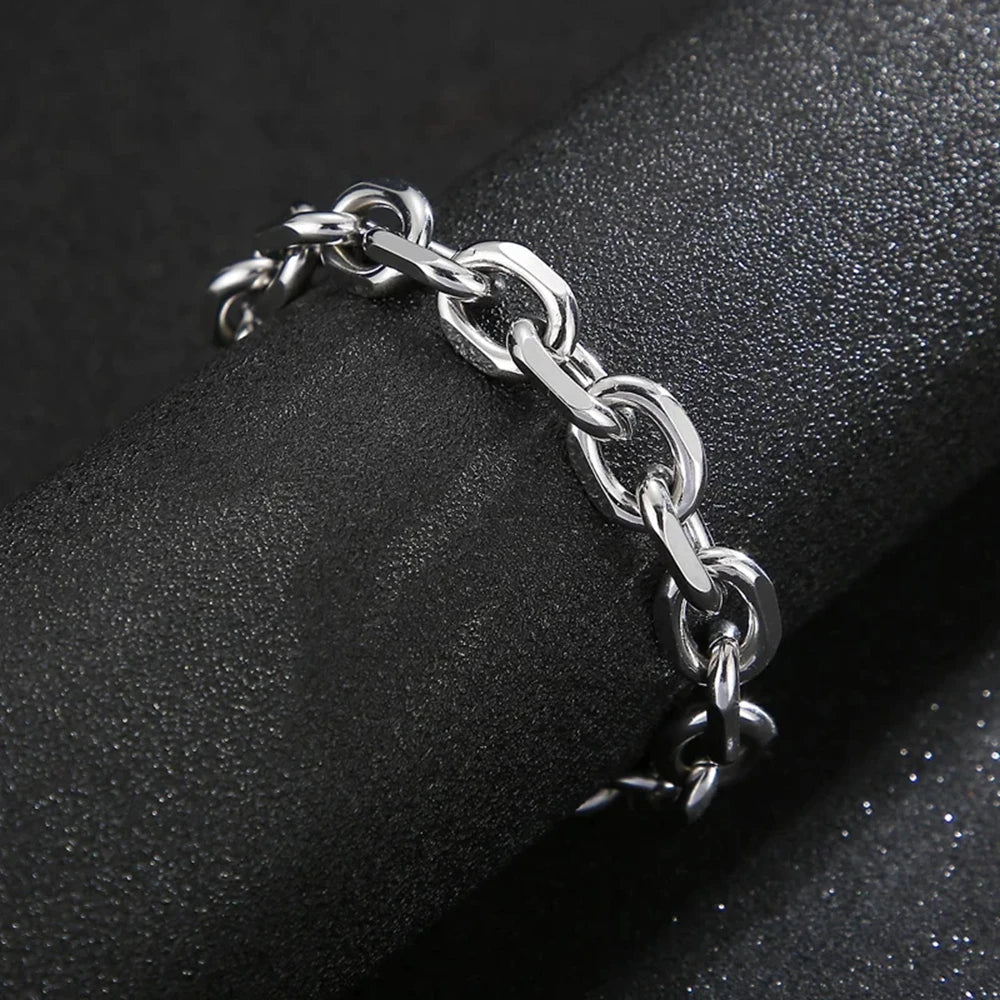 Chunky Stainless Steel Cable Chain Bracelet