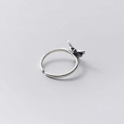 925 Sterling Silver Honeybee Adjustable Ring for Women