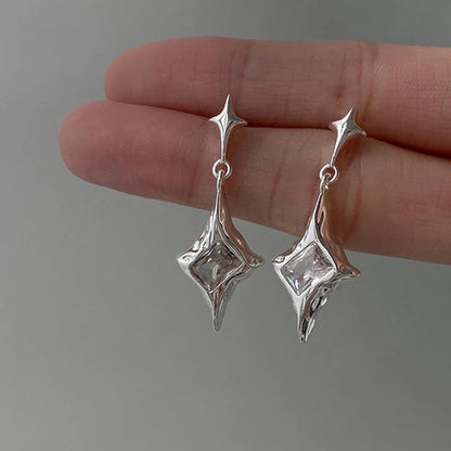 Y2K Star Crystal Drop Dangle Earrings for Women