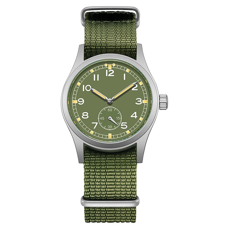 Men's Vintage-Style Quartz Field Watch with Nylon Strap