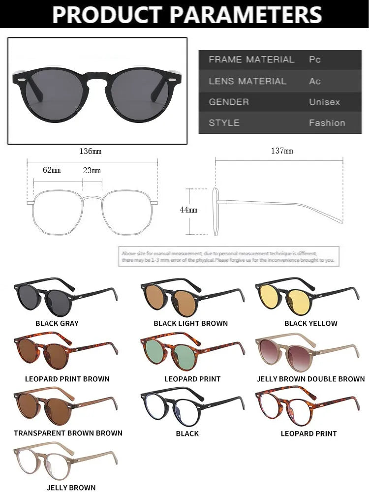 Women's Retro Round Fashion Sunglasses