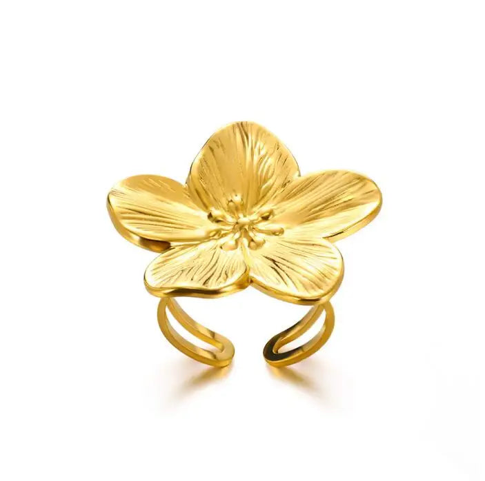 Minimalist Geometric Opening Ring for Women | 18K Gold Plated