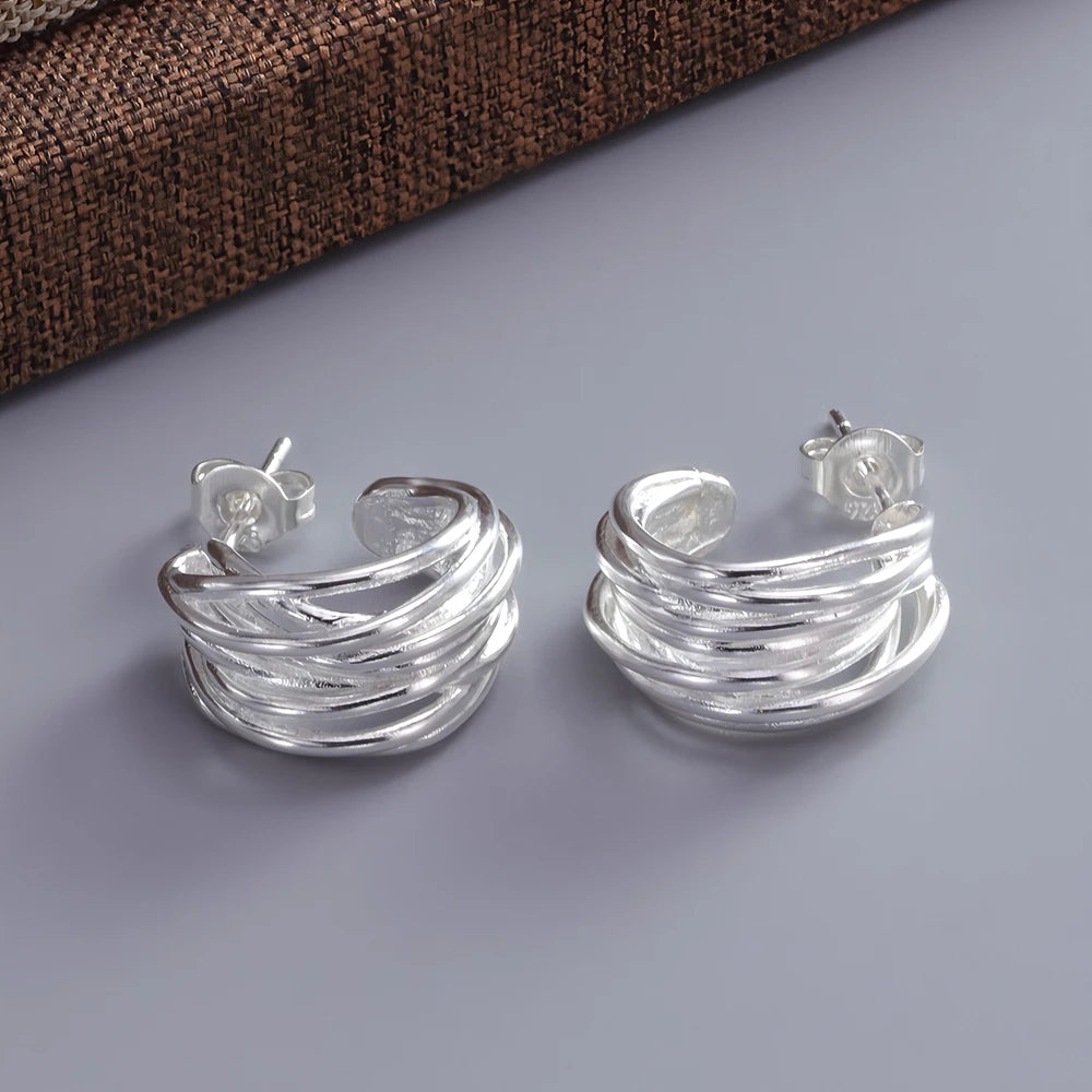 925 Sterling Silver Bow Knot Ear Clip for Women — No Piercing