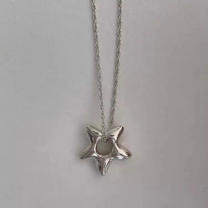 Star Hollow Choker Pendant Necklace for Women and Men