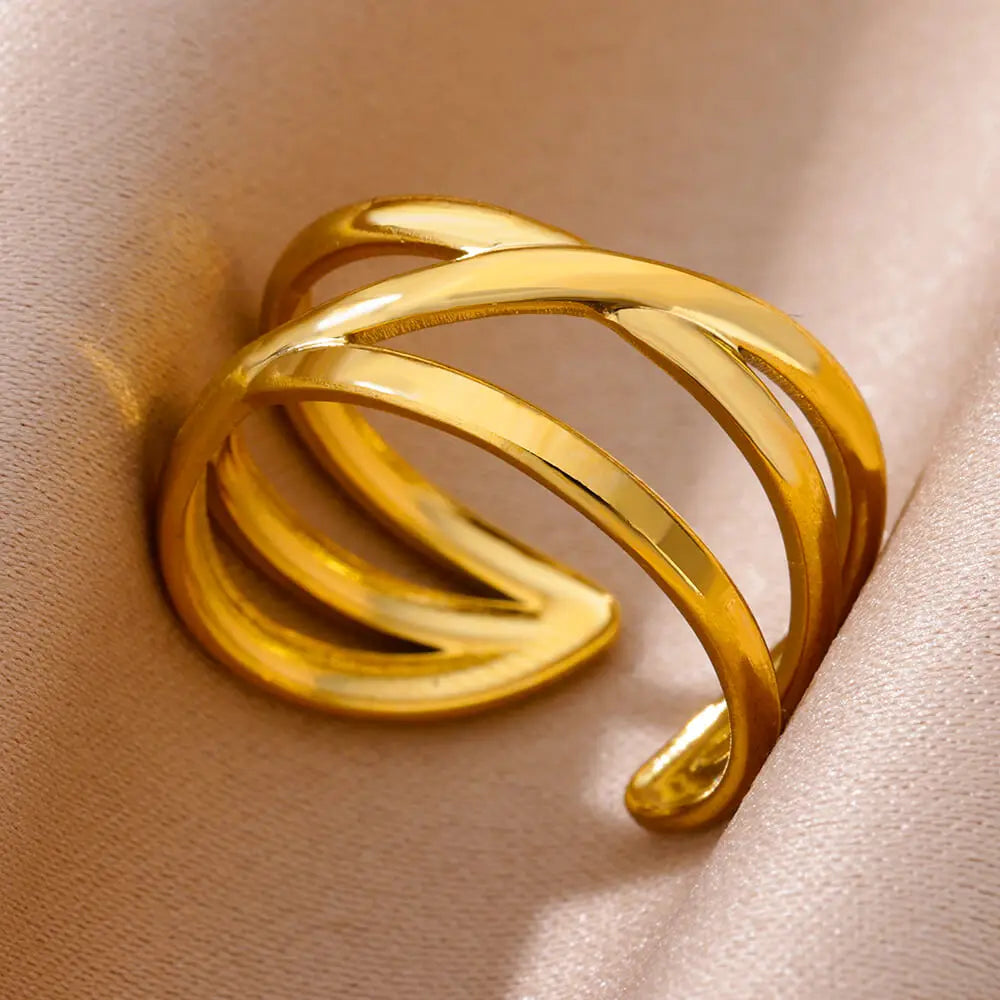 Classic Never-Fade Couple Ring | 18K Gold Plated Stainless Steel