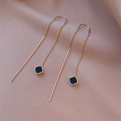 Zircon Crystal Bee Butterfly Flower Drop Ear Line Earrings for Women