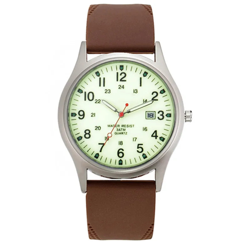 Men's Casual Quartz Watch with Silicone Strap