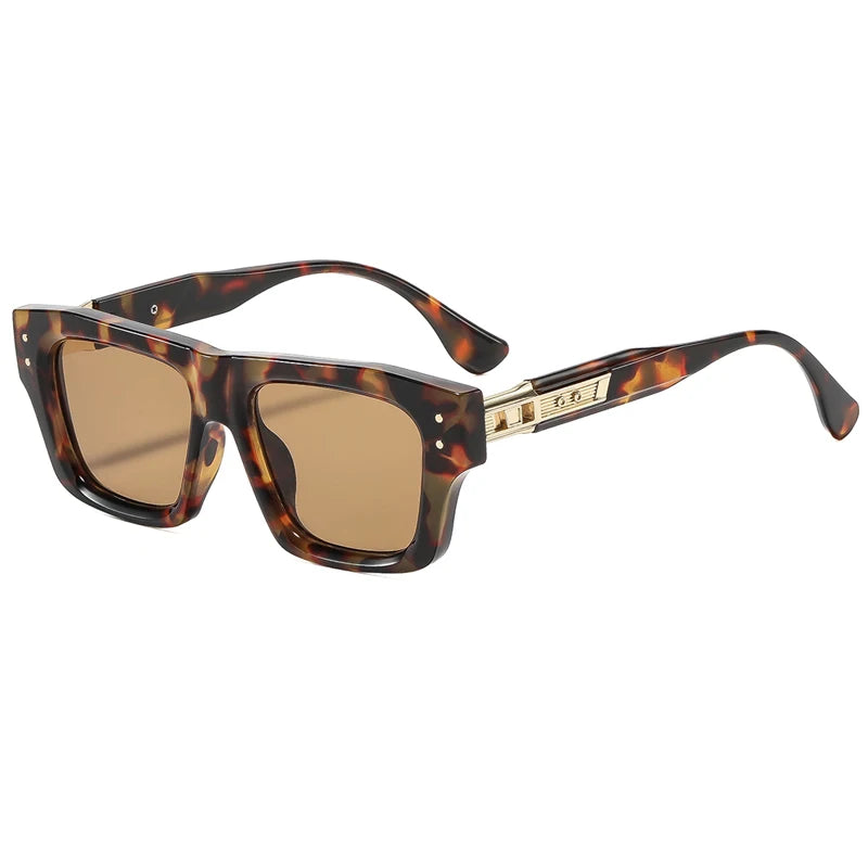 Unisex Retro Square Travel-Style Sunglasses