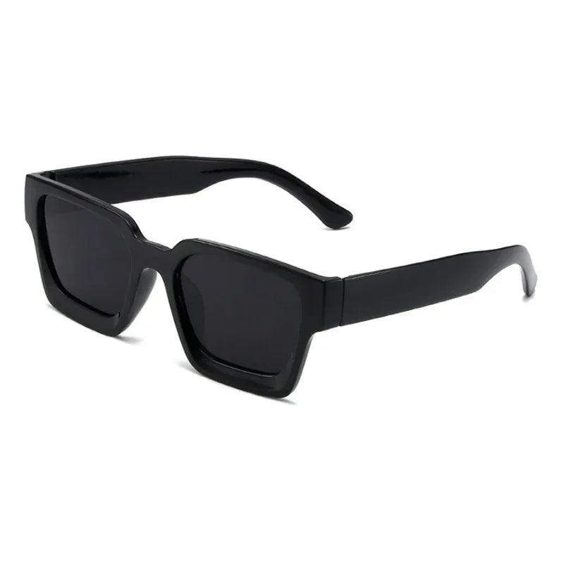 Classic Retro Square Plastic-Frame Sunglasses