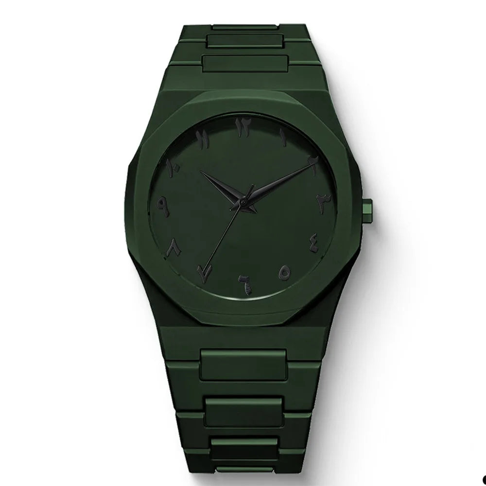 Men's Casual Quartz Watch with Resin Case