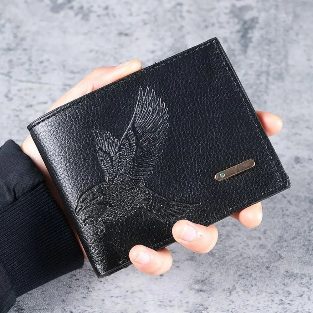 RFID Slim Vertical Men's Wallet | Microfiber Leather Short Card Holder Money Bag