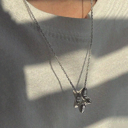 Star Hollow Choker Pendant Necklace for Women and Men