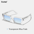Retro Rectangle Polycarbonate Fashion Sunglasses