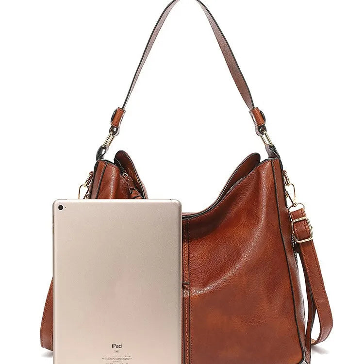 Soft PU Bucket Tote Bag for Women