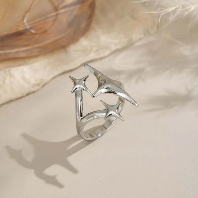 Stainless Steel Star Minimalist Ring for Women and Men