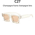 Men's Vintage Square Resin-Lens Sunglasses