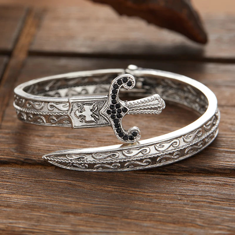 Vintage Silver-Plated Open Cuff Bracelet