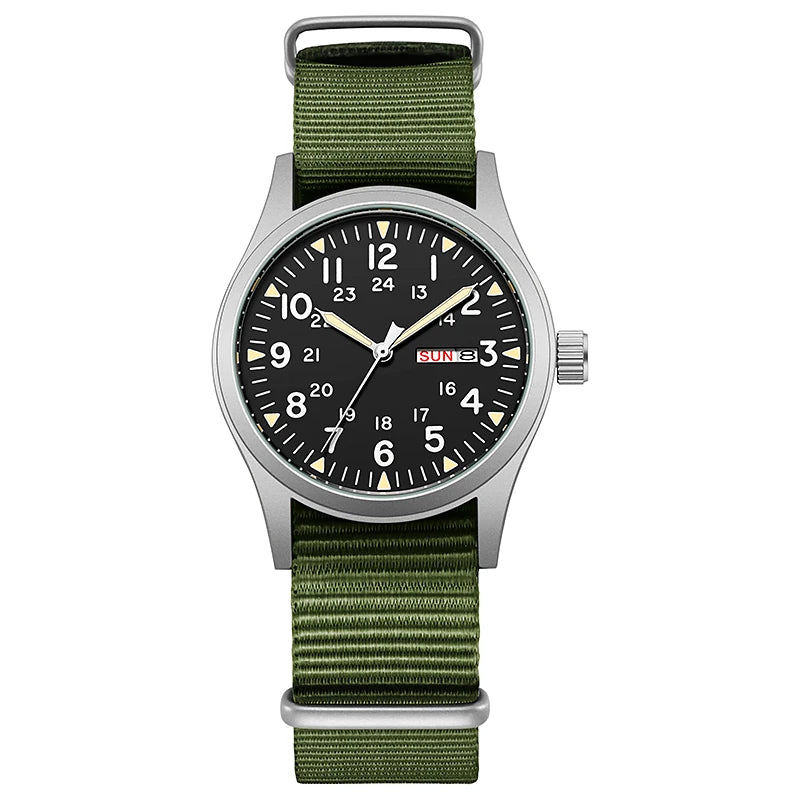 38mm Quartz Field Watch with Nylon Strap