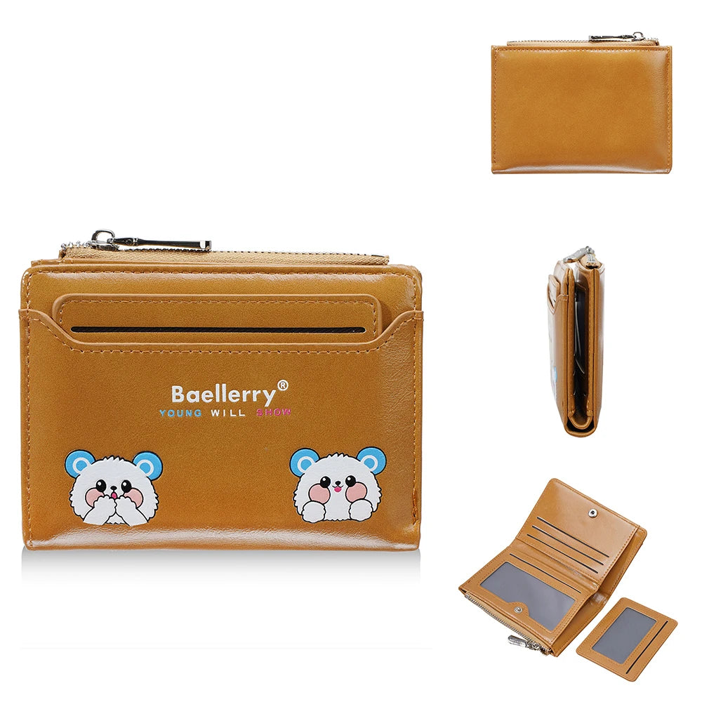 Cute Bear Short Wallet for Girls
