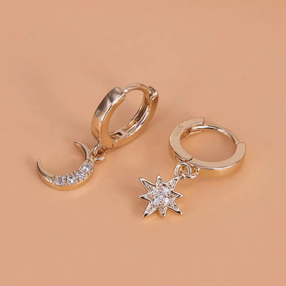 925 Sterling Silver Star Tassel Chain Earrings for Women