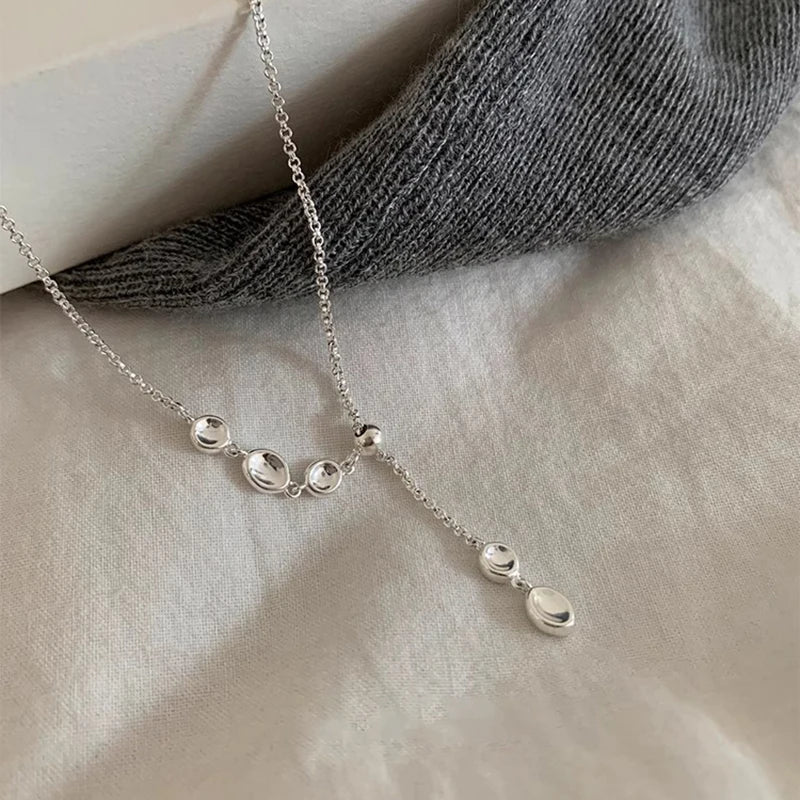 925 Sterling Silver Heart Pendant Adjustable Choker Necklace for Women