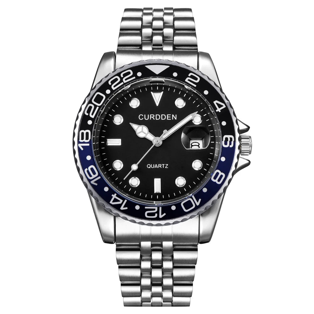 Men's Quartz Watch with Stainless Steel Bracelet