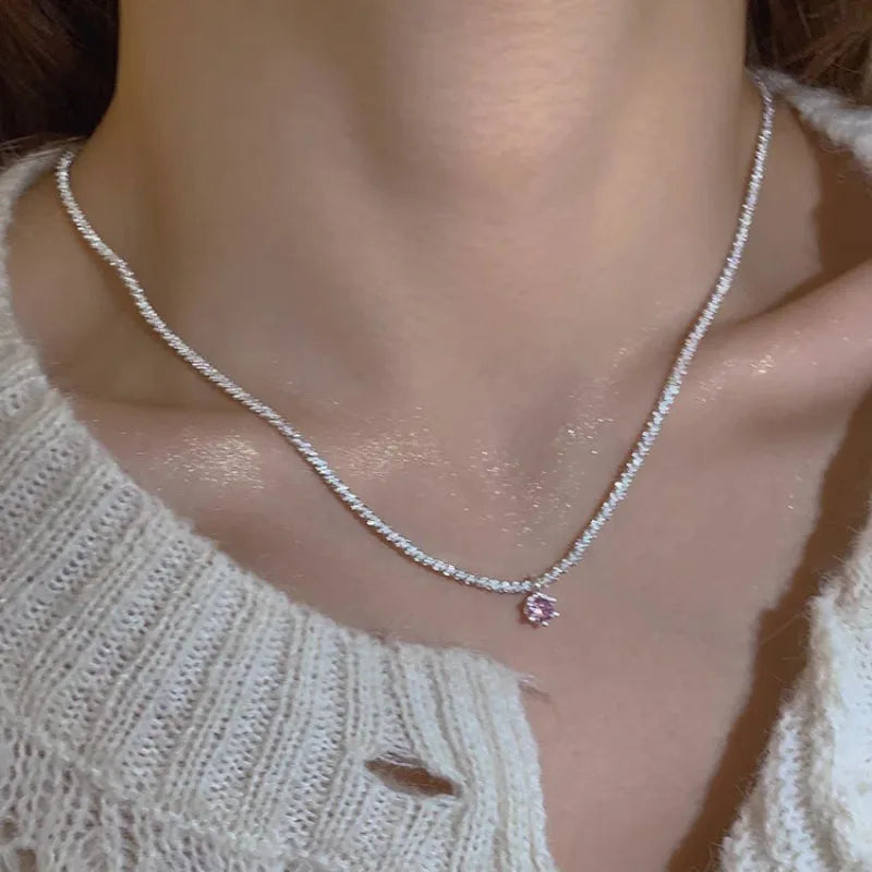 925 Sterling Silver Star Smile Dimple Pendant Necklace for Women