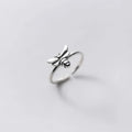 925 Sterling Silver Honeybee Adjustable Ring for Women