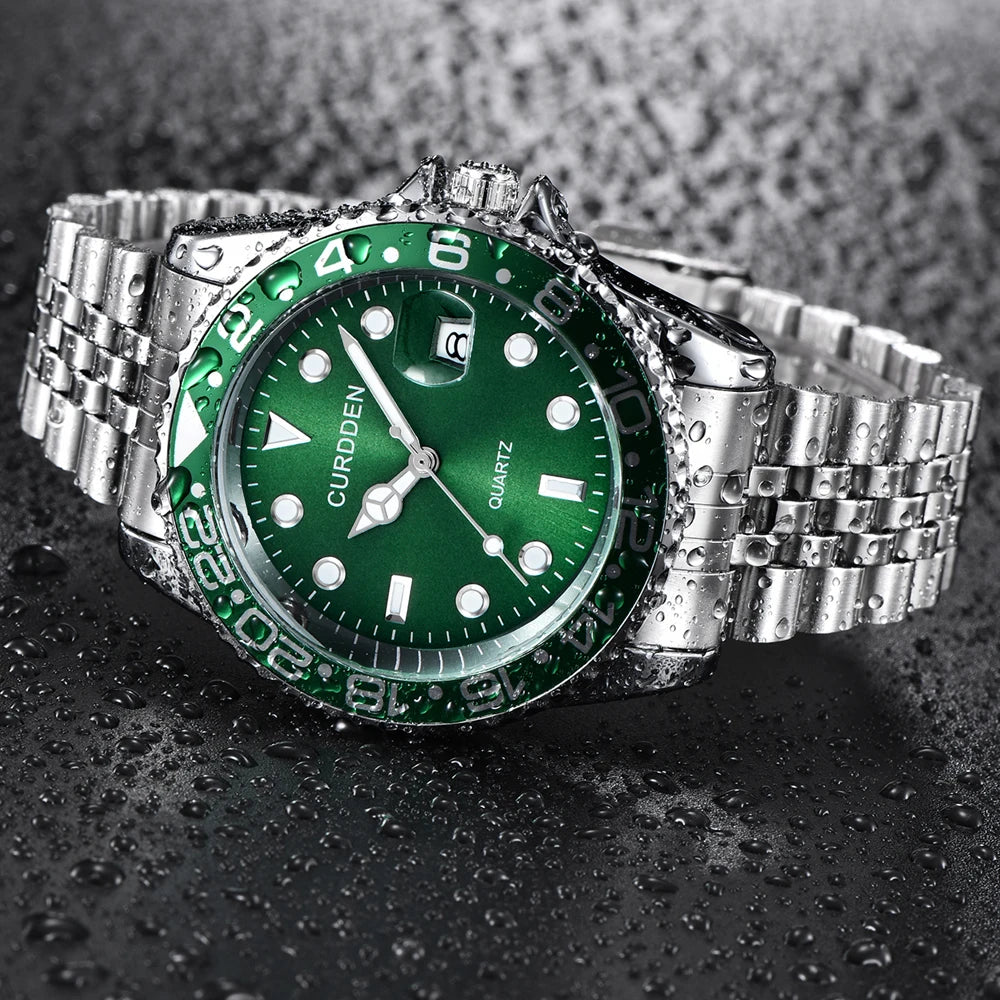 Men's Quartz Watch with Stainless Steel Bracelet