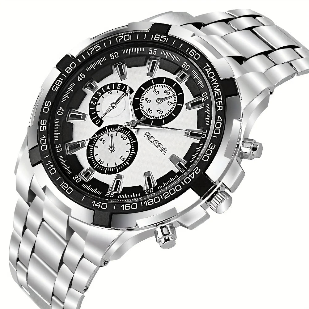 Men's Dress Quartz Watch with Alloy Bracelet
