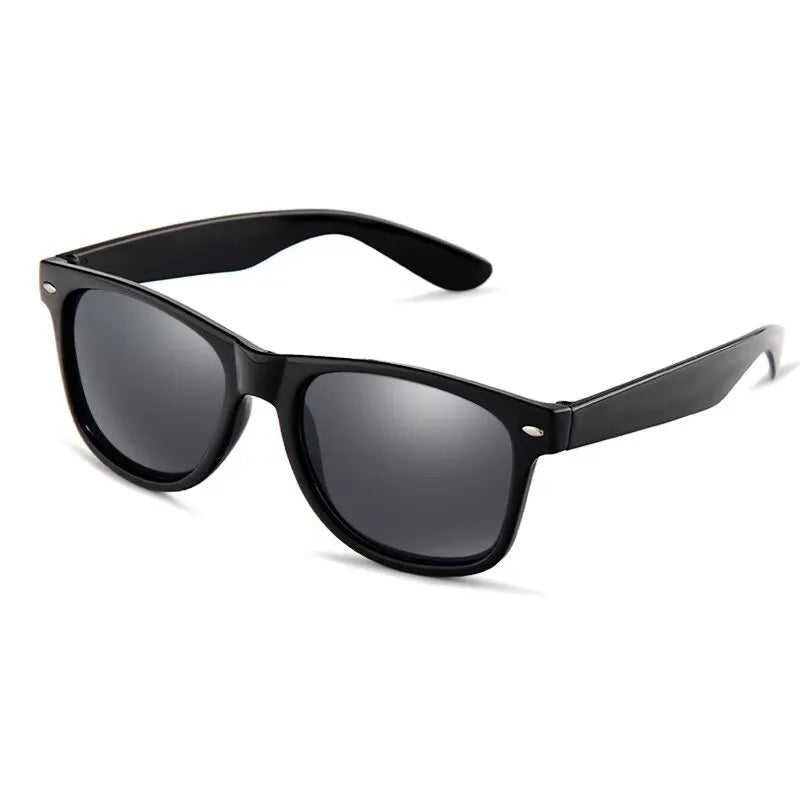 Men's Classic Black Rectangle Sunglasses