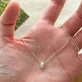 925 Sterling Silver Bead Geometric Pendant Choker Necklace for Women