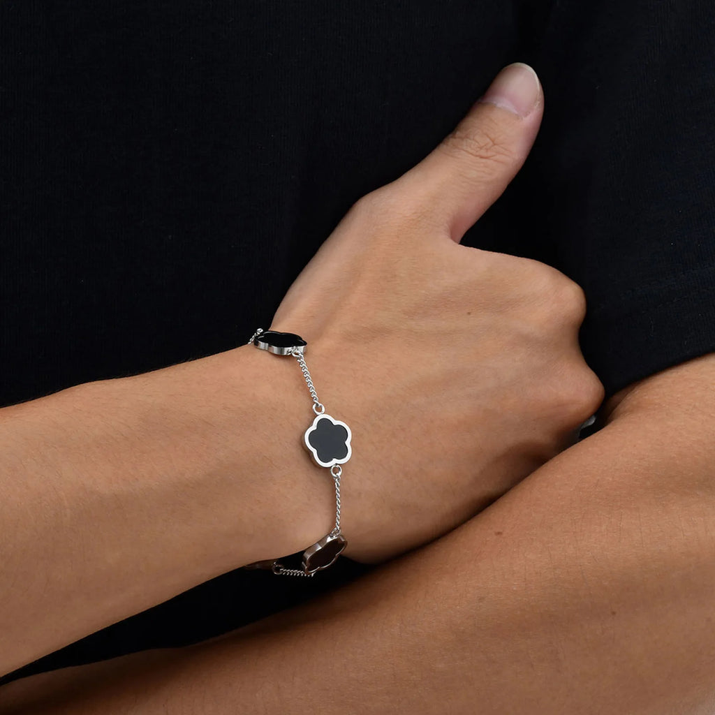 Men's Flower Chain Bracelet