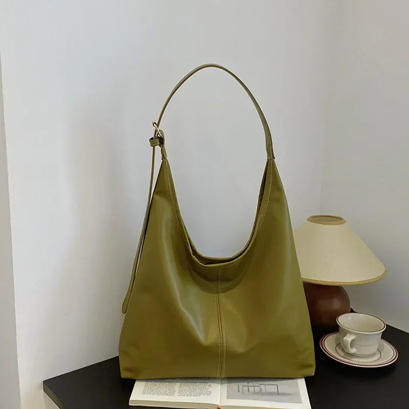 Minimalist Faux Leather Hobo Bag for Women