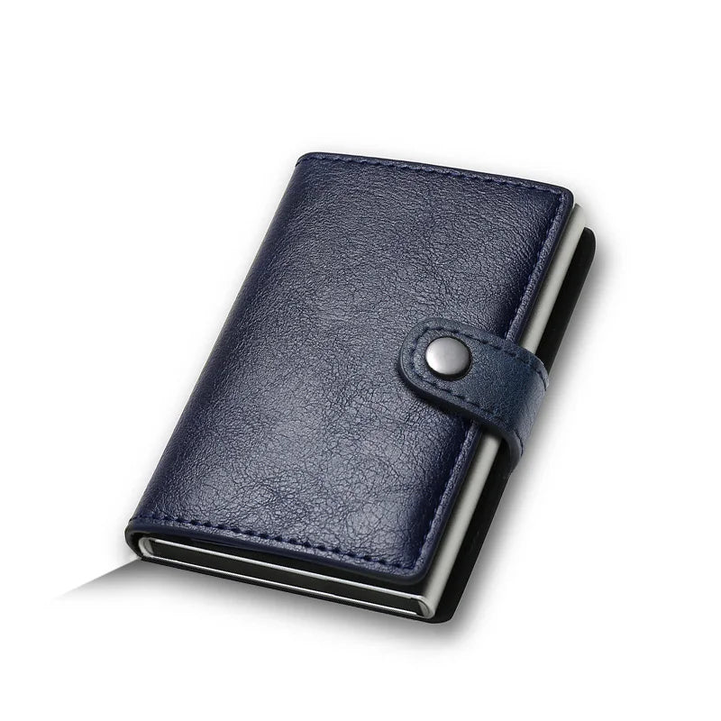 Carbon Fiber RFID Pop-Up Card Holder Wallet | Slim Metal Men's Minimalist Purse