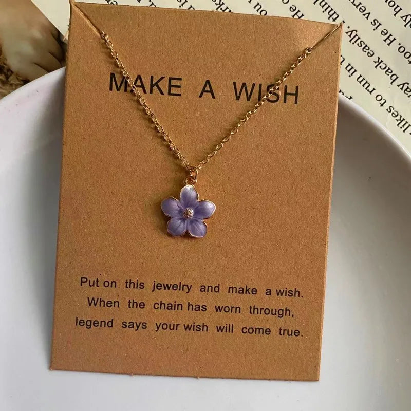 Colourful Flower Pendant Choker Necklace for Women