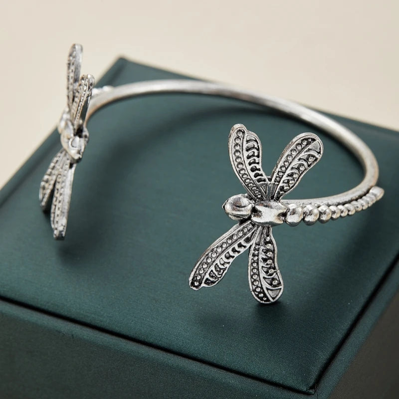 Vintage Silver-Plated Open Cuff Bracelet