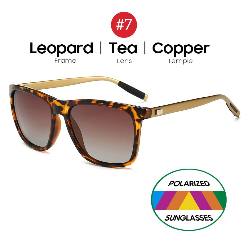 Men's Classic Square Polarized Sunglasses