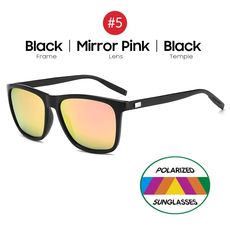 Men's Classic Square Polarized Sunglasses