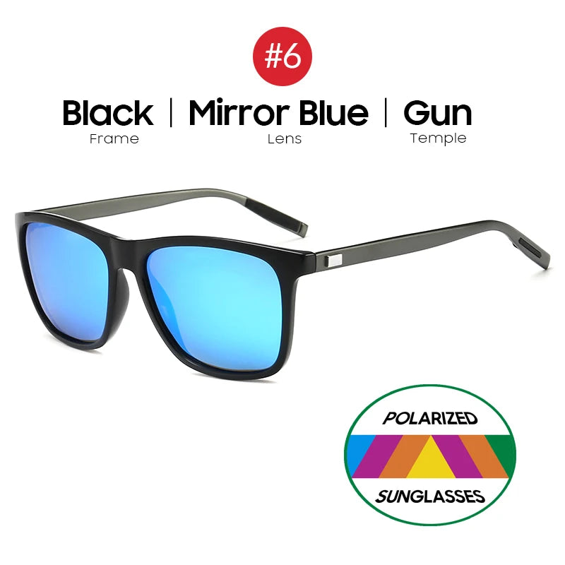 Men's Classic Square Polarized Sunglasses